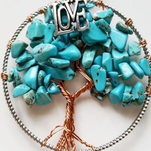 Family Tree with Love Rear View Mirror Hanger